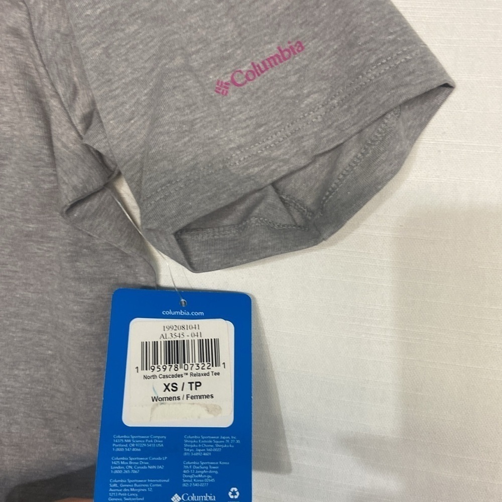Columbia North Cascades Relaxed Tee Shirt Grey Size XS - Picture 7 of 12
